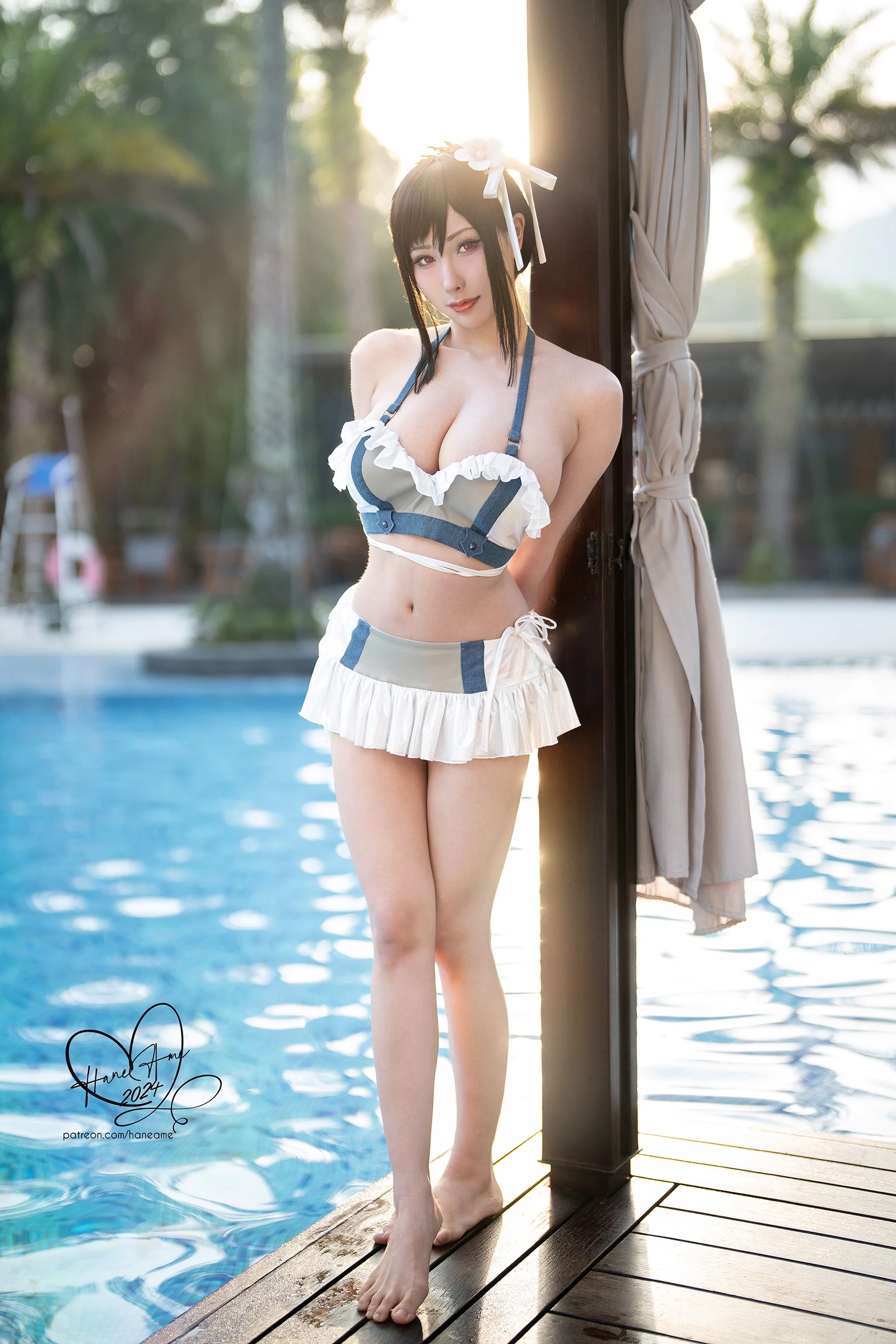 Tifa swimsuit美女动漫博主性感Cosplay写真Hane Ame 雨波|柠檬皮美女写真