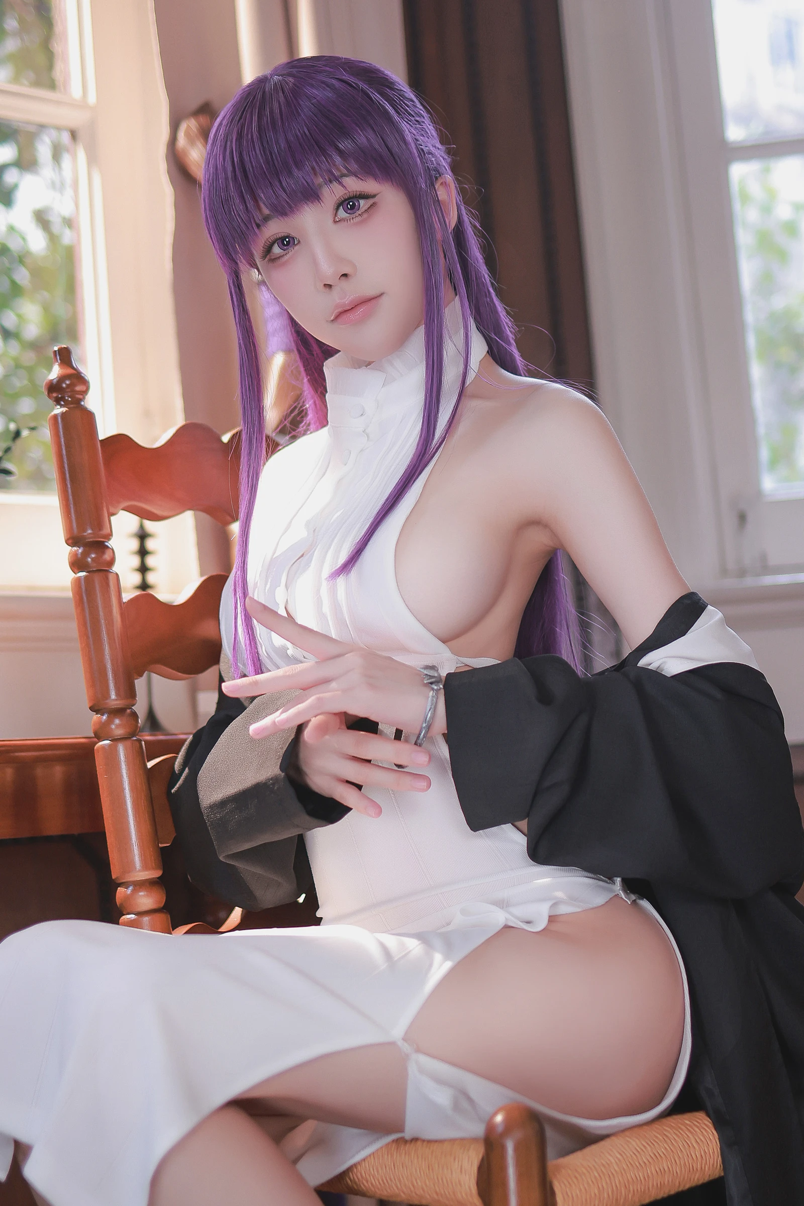 葬送的芙莉莲 菲伦同人美女动漫博主性感Cosplay写真水淼aqua|柠檬皮美女写真